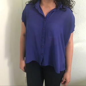 Flowy blue button up